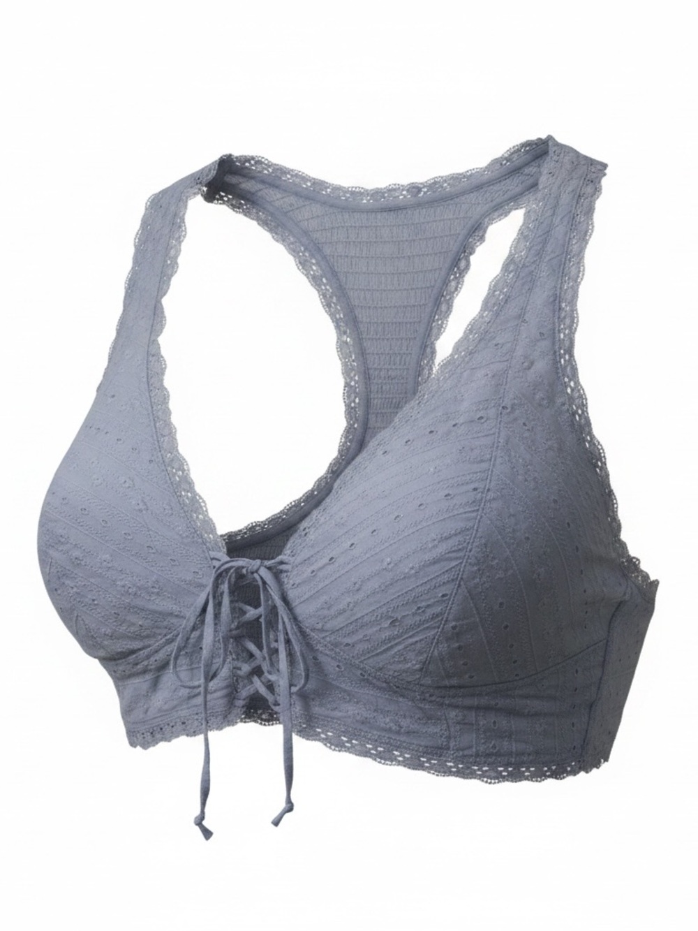 Free People Lace-Up Racerback Bralette - black